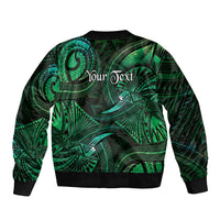 Personalised Polynesia Zodiac Taurus Bomber Jacket Galaxy Polynesian Pattern Chest Tattoo Style LT14 - Polynesian Pride