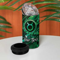 Personalised Polynesia Zodiac Taurus 4 in 1 Can Cooler Tumbler Galaxy Polynesian Pattern Chest Tattoo Style LT14 - Polynesian Pride