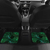 Personalised Polynesia Zodiac Taurus Car Mats Galaxy Polynesian Pattern Chest Tattoo Style LT14 Set 2pcs - Back Green - Polynesian Pride
