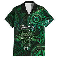 Personalised Polynesia Zodiac Taurus Hawaiian Shirt Galaxy Polynesian Pattern Chest Tattoo Style