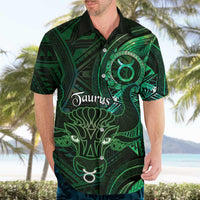 Personalised Polynesia Zodiac Taurus Hawaiian Shirt Galaxy Polynesian Pattern Chest Tattoo Style