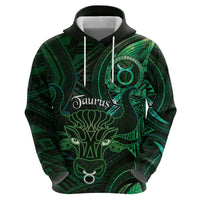 Personalised Polynesia Zodiac Taurus Hoodie Galaxy Polynesian Pattern Chest Tattoo Style LT14 - Polynesian Pride