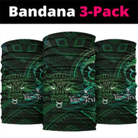 Personalised Polynesia Zodiac Taurus Neck Gaiter Galaxy Polynesian Pattern Chest Tattoo Style LT14 package One Size: 25*50cm Green - Polynesian Pride