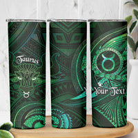 Personalised Polynesia Zodiac Taurus Skinny Tumbler Galaxy Polynesian Pattern Chest Tattoo Style LT14 - Polynesian Pride