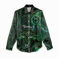 Personalised Polynesia Zodiac Taurus Women Casual Shirt Galaxy Polynesian Pattern Chest Tattoo Style LT14 - Polynesian Pride