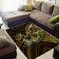 Personalised Polynesia Zodiac Gemini Area Rug Galaxy Polynesian Pattern Chest Tattoo Style LT14 - Polynesian Pride