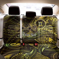 Personalised Polynesia Zodiac Gemini Back Car Seat Cover Galaxy Polynesian Pattern Chest Tattoo Style