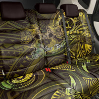 Personalised Polynesia Zodiac Gemini Back Car Seat Cover Galaxy Polynesian Pattern Chest Tattoo Style