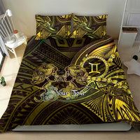 Personalised Polynesia Zodiac Gemini Bedding Set Galaxy Polynesian Pattern Chest Tattoo Style LT14 - Polynesian Pride