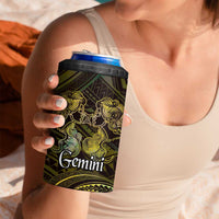 Personalised Polynesia Zodiac Gemini 4 in 1 Can Cooler Tumbler Galaxy Polynesian Pattern Chest Tattoo Style LT14 - Polynesian Pride