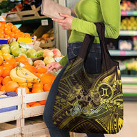 Personalised Polynesia Zodiac Gemini Grocery Bag Galaxy Polynesian Pattern Chest Tattoo Style LT14 - Polynesian Pride