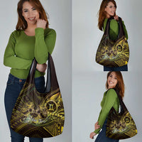 Personalised Polynesia Zodiac Gemini Grocery Bag Galaxy Polynesian Pattern Chest Tattoo Style LT14 - Polynesian Pride