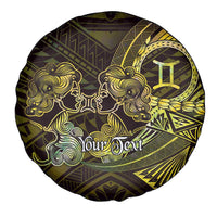Personalised Polynesia Zodiac Gemini Spare Tire Cover Galaxy Polynesian Pattern Chest Tattoo Style LT14 - Polynesian Pride