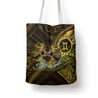 Personalised Polynesia Zodiac Gemini Tote Bag Galaxy Polynesian Pattern Chest Tattoo Style LT14 - Polynesian Pride