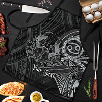 Personalised Polynesia Zodiac Cancer Apron Galaxy Polynesian Pattern Chest Tattoo Style LT14 Black - Polynesian Pride