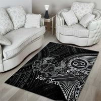 Personalised Polynesia Zodiac Cancer Area Rug Galaxy Polynesian Pattern Chest Tattoo Style LT14 - Polynesian Pride