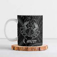 Personalised Polynesia Zodiac Cancer Ceramic Mug Galaxy Polynesian Pattern Chest Tattoo Style LT14 Black - Polynesian Pride