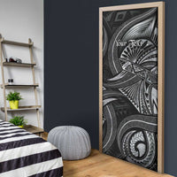 Personalised Polynesia Zodiac Cancer Door Cover Galaxy Polynesian Pattern Chest Tattoo Style LT14 - Polynesian Pride
