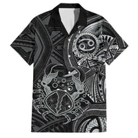 Personalised Polynesia Zodiac Cancer Family Matching Long Sleeve Bodycon Dress and Hawaiian Shirt Galaxy Polynesian Pattern Chest Tattoo Style
