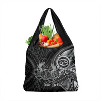 Personalised Polynesia Zodiac Cancer Grocery Bag Galaxy Polynesian Pattern Chest Tattoo Style LT14 1-pack One Size Black - Polynesian Pride