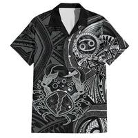 Personalised Polynesia Zodiac Cancer Hawaiian Shirt Galaxy Polynesian Pattern Chest Tattoo Style