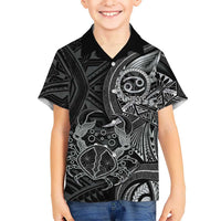 Personalised Polynesia Zodiac Cancer Hawaiian Shirt Galaxy Polynesian Pattern Chest Tattoo Style