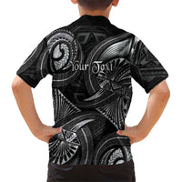 Personalised Polynesia Zodiac Cancer Hawaiian Shirt Galaxy Polynesian Pattern Chest Tattoo Style