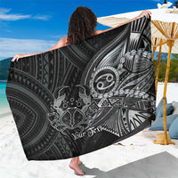 Personalised Polynesia Zodiac Cancer Sarong Galaxy Polynesian Pattern Chest Tattoo Style LT14 One Size 44 x 66 inches Black - Polynesian Pride