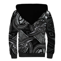 Personalised Polynesia Zodiac Cancer Sherpa Hoodie Galaxy Polynesian Pattern Chest Tattoo Style LT14 - Polynesian Pride