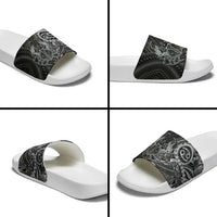 Personalised Polynesia Zodiac Cancer Slide Sandals Galaxy Polynesian Pattern Chest Tattoo Style LT14 - Polynesian Pride