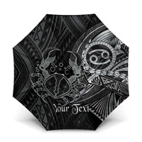 Personalised Polynesia Zodiac Cancer Umbrella Galaxy Polynesian Pattern Chest Tattoo Style LT14 One Size Folded 11.42 inch Opened Diameter 37.4 inch Black - Polynesian Pride