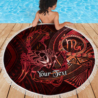 Personalised Polynesia Zodiac Scorpio Beach Blanket Galaxy Polynesian Pattern Chest Tattoo Style LT14 - Polynesian Pride