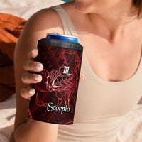 Personalised Polynesia Zodiac Scorpio 4 in 1 Can Cooler Tumbler Galaxy Polynesian Pattern Chest Tattoo Style LT14 - Polynesian Pride
