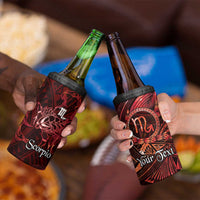 Personalised Polynesia Zodiac Scorpio 4 in 1 Can Cooler Tumbler Galaxy Polynesian Pattern Chest Tattoo Style LT14 - Polynesian Pride