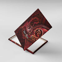 Personalised Polynesia Zodiac Scorpio Canvas Wall Art Galaxy Polynesian Pattern Chest Tattoo Style LT14 With Frame Red - Polynesian Pride