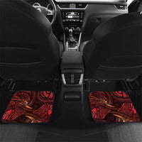 Personalised Polynesia Zodiac Scorpio Car Mats Galaxy Polynesian Pattern Chest Tattoo Style LT14 Set 2pcs - Back Red - Polynesian Pride