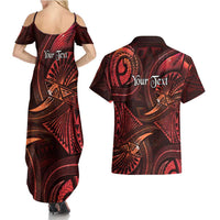 Personalised Polynesia Zodiac Scorpio Couples Matching Summer Maxi Dress and Hawaiian Shirt Galaxy Polynesian Pattern Chest Tattoo Style LT14 - Polynesian Pride