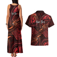 Personalised Polynesia Zodiac Scorpio Couples Matching Tank Maxi Dress and Hawaiian Shirt Galaxy Polynesian Pattern Chest Tattoo Style LT14 - Polynesian Pride