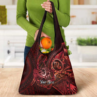 Personalised Polynesia Zodiac Scorpio Grocery Bag Galaxy Polynesian Pattern Chest Tattoo Style LT14 - Polynesian Pride