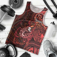 Personalised Polynesia Zodiac Scorpio Men Tank Top Galaxy Polynesian Pattern Chest Tattoo Style LT14 - Polynesian Pride