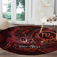 Personalised Polynesia Zodiac Scorpio Round Carpet Galaxy Polynesian Pattern Chest Tattoo Style LT14 - Polynesian Pride