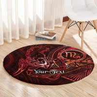 Personalised Polynesia Zodiac Scorpio Round Carpet Galaxy Polynesian Pattern Chest Tattoo Style LT14 - Polynesian Pride