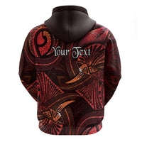 Personalised Polynesia Zodiac Scorpio Zip Hoodie Galaxy Polynesian Pattern Chest Tattoo Style LT14 - Polynesian Pride