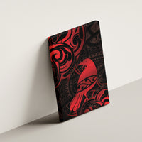New Zealand Tui Bird Canvas Wall Art Aotearoa Maori Pattern - Red LT14 - Polynesian Pride