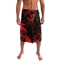 New Zealand Tui Bird Lavalava Aotearoa Maori Pattern - Red LT14 Red - Polynesian Pride