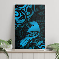 New Zealand Tui Bird Canvas Wall Art Aotearoa Maori Pattern - Blue LT14 - Polynesian Pride