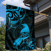 New Zealand Tui Bird Garden Flag Aotearoa Maori Pattern - Blue LT14 - Polynesian Pride