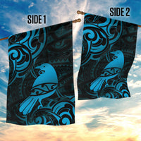 New Zealand Tui Bird Garden Flag Aotearoa Maori Pattern - Blue LT14 - Polynesian Pride