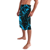 New Zealand Tui Bird Lavalava Aotearoa Maori Pattern - Blue LT14 - Polynesian Pride