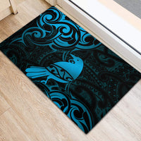 New Zealand Tui Bird Rubber Doormat Aotearoa Maori Pattern - Blue LT14 - Polynesian Pride